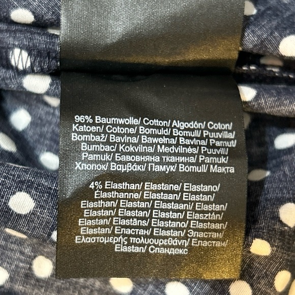 NWT s.OLIVER Black Label Dress Side Tie US Size 12 Blue Polka Dots Cap Sleeves - Picture 14 of 14